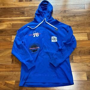 Express Philadelphia 76ers Hoodie Men's M Blue Pullover NBA Basketball